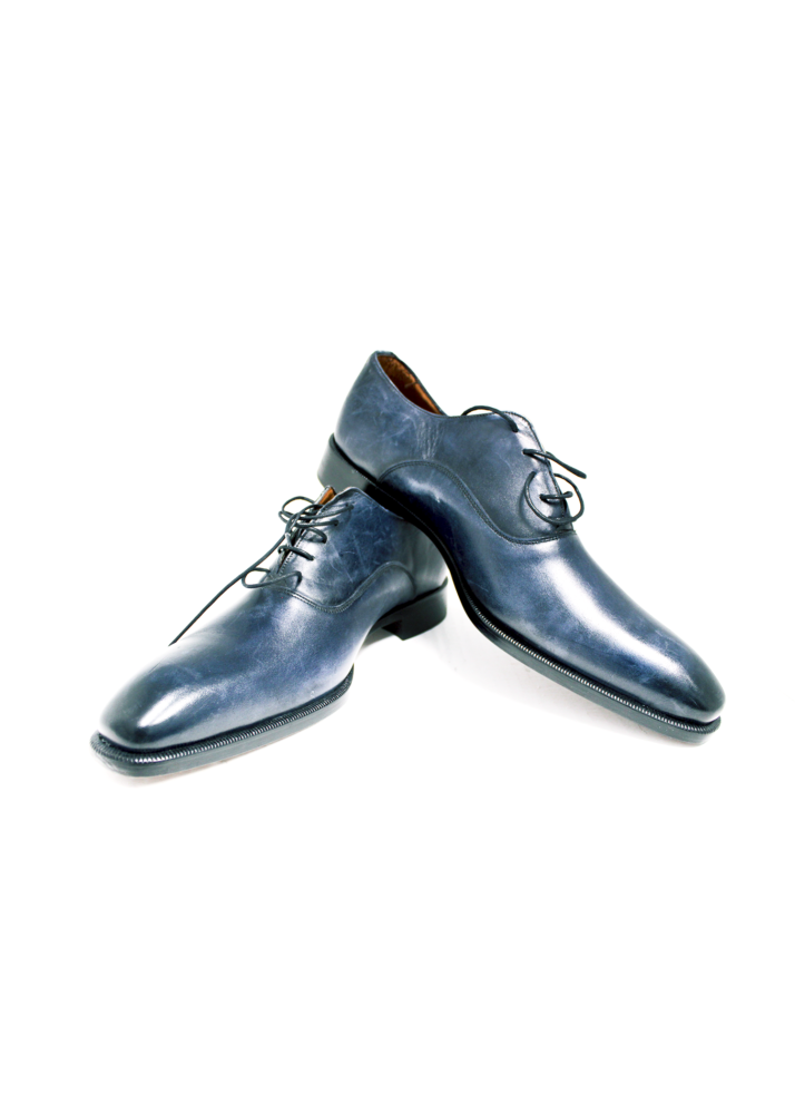 Parisian Blue Nights men shoes for wedding and special event high quality leather shiny blue