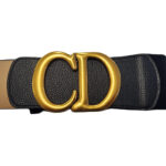 CD Stretch Waist Belts High Quality Elastic Leather Ladies designer women Stretch Belts