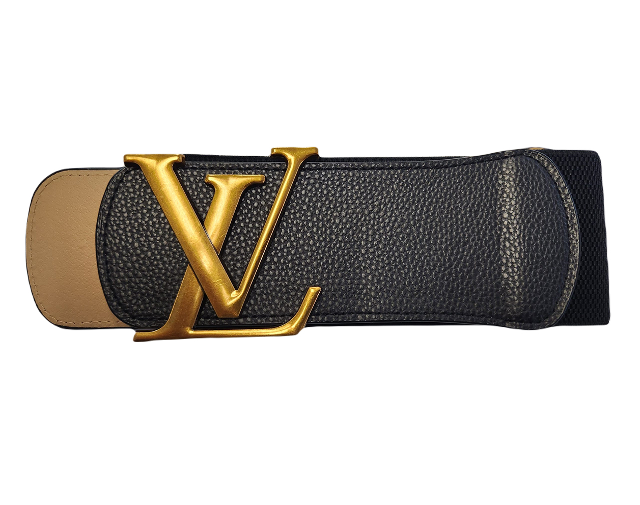 LV black Stretch Elastic Leather Ladies designer women Stretch Belts Waist Belts High Quality
